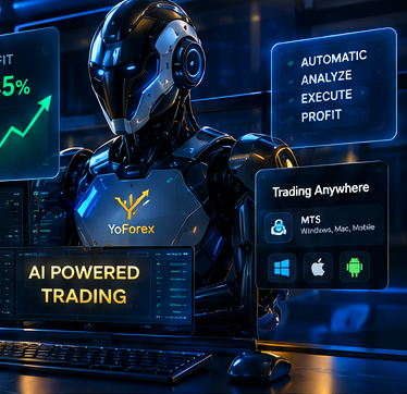 YoForex AI trading robot and terminal illustration
