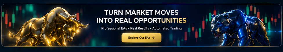 Bull and bear automated trading market visual
